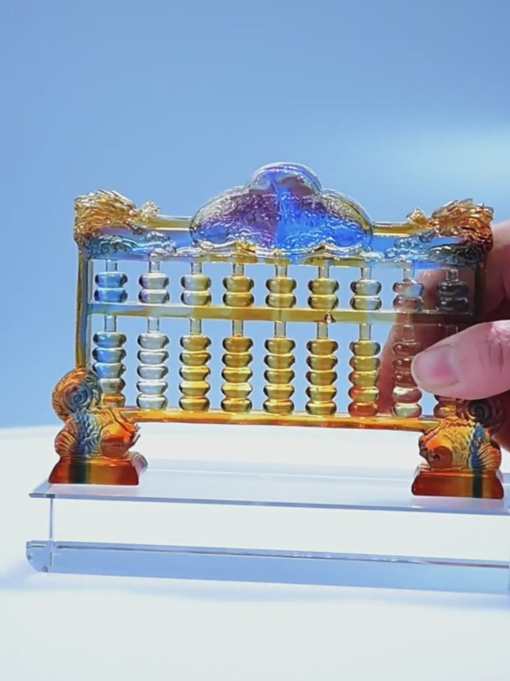 Colored Glass Ruyi Abacus